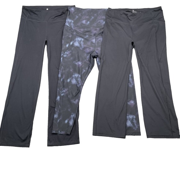 Leggings‎ Lot 3 Women 2XL Mix Brands Yoga Pants Training Running Sportswear Bulk - Picture 1 of 16
